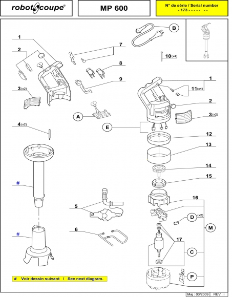 MP600 Spares Page 1