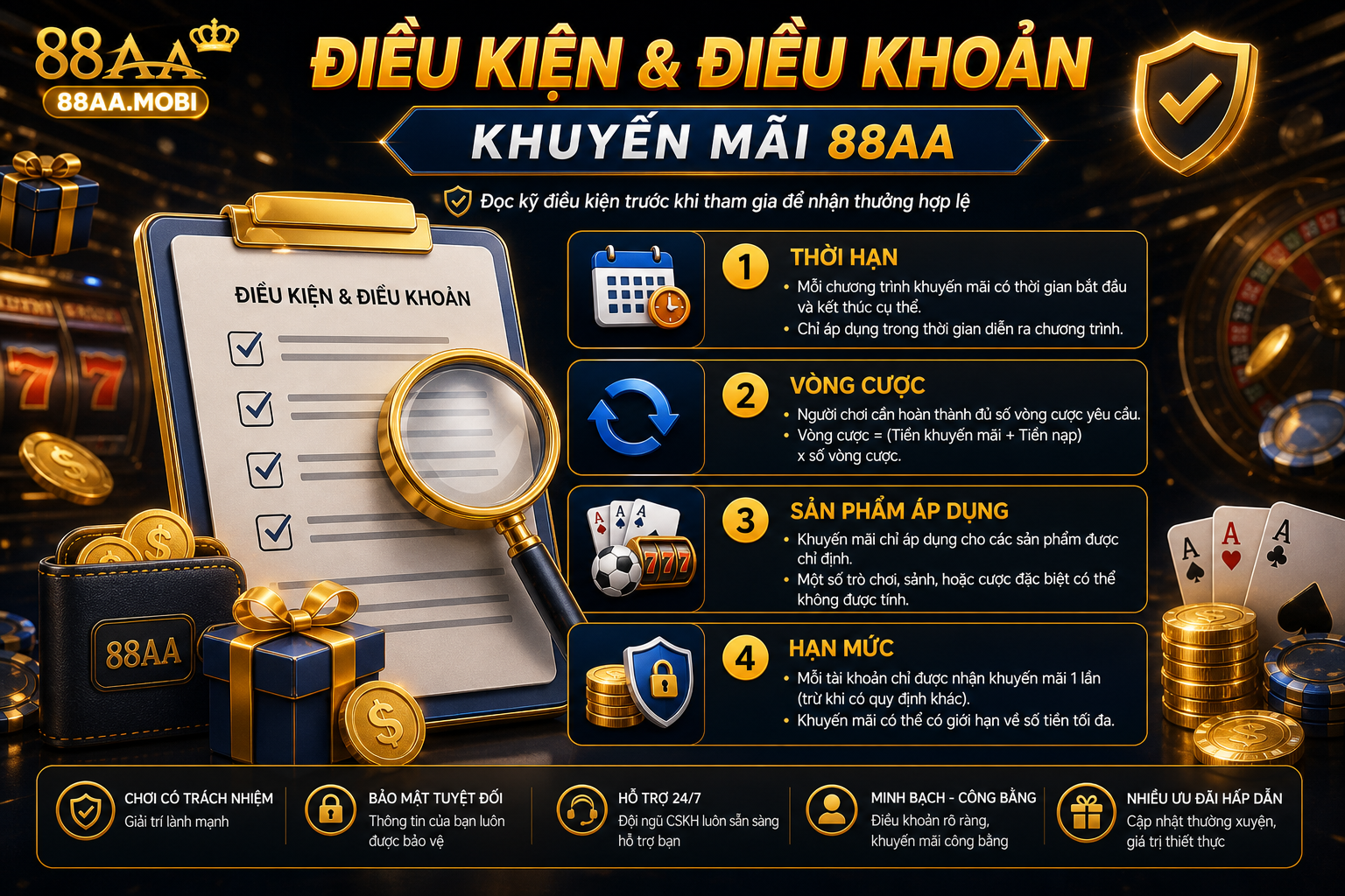 Các loại khuyến mãi 88AA phổ biến