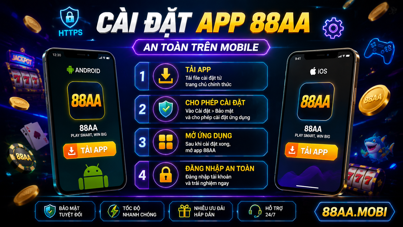 Hướng dẫn cài đặt app 88AA